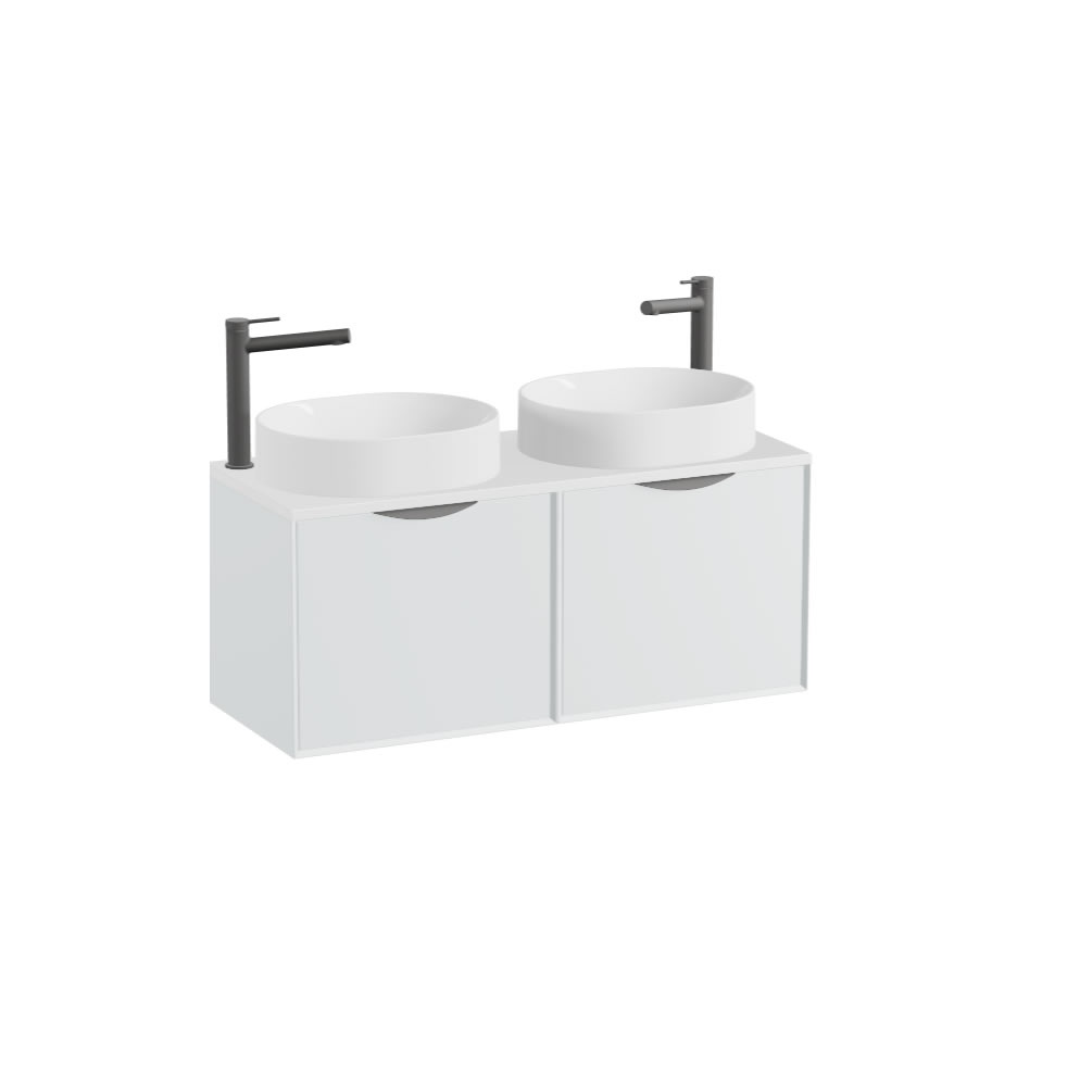 Vado Safari Smooth 1000mm Arctic White Wall Hung Vanity Unit & Gloss White Worktop